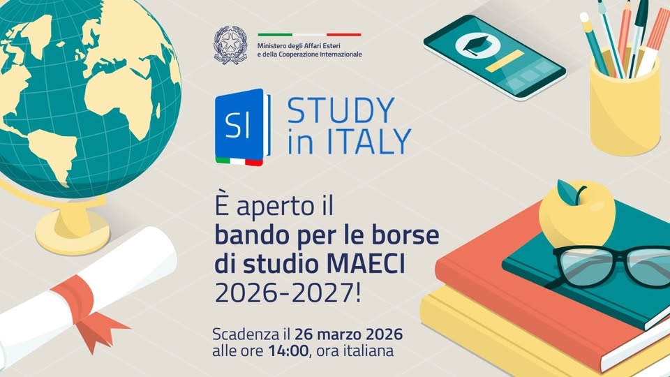 Borse di studio offerte dal governo italiano per l’anno accademico 2026-2027