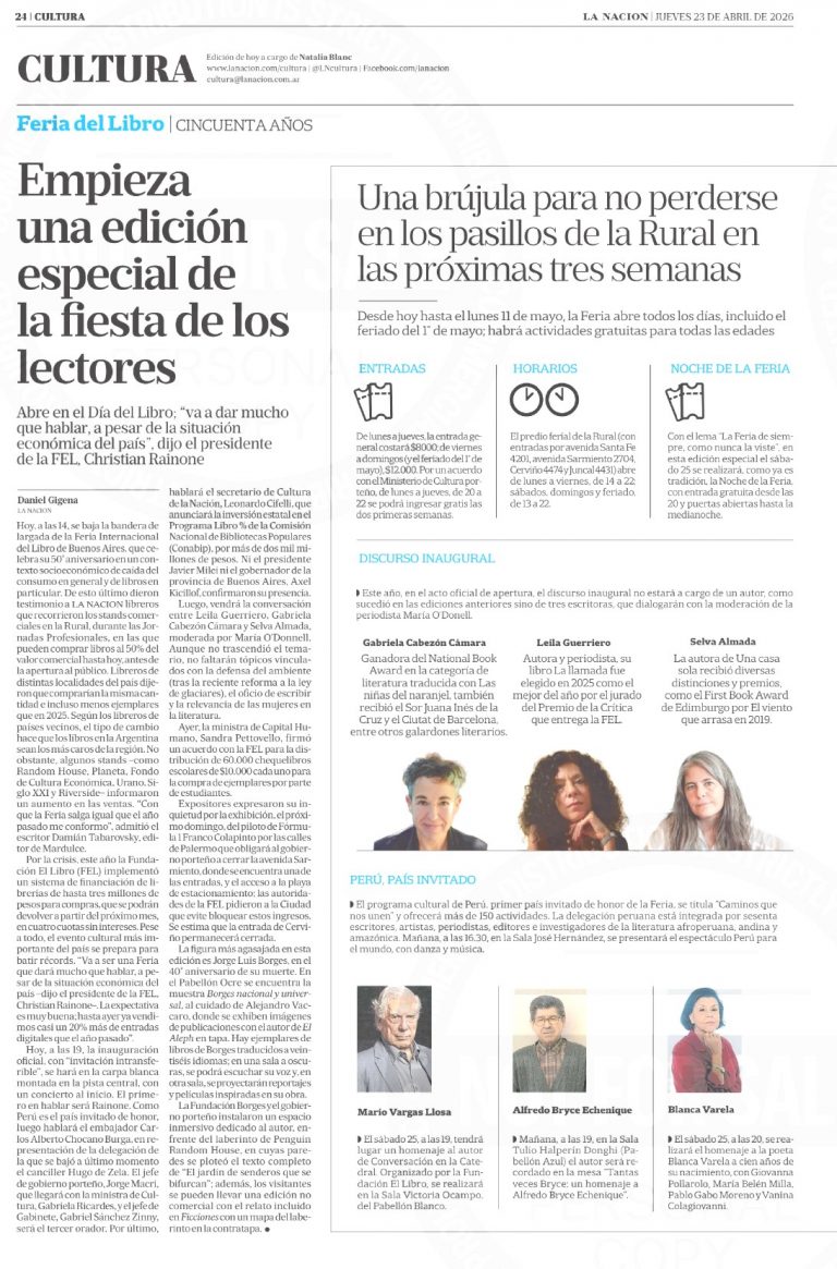 Bajani PN 1159 – La Nación – Agenda evento 1