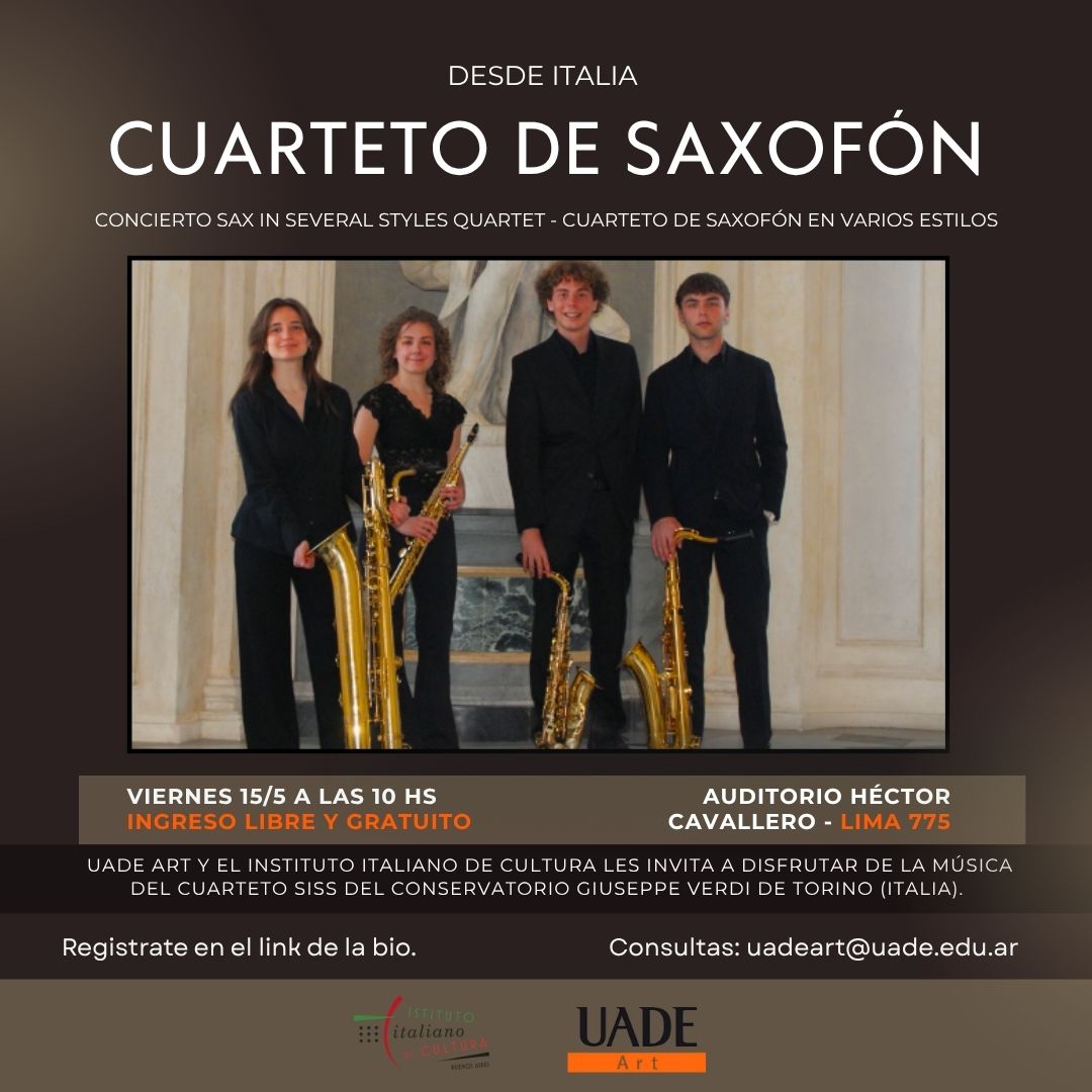 Flyer feed – Cuarteto Saxofón Torino